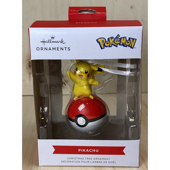 Hallmark Christmas Ornament Pokemon‎ Pikachu on Pokeball New in Box Double Sided - Picture 1 of 2